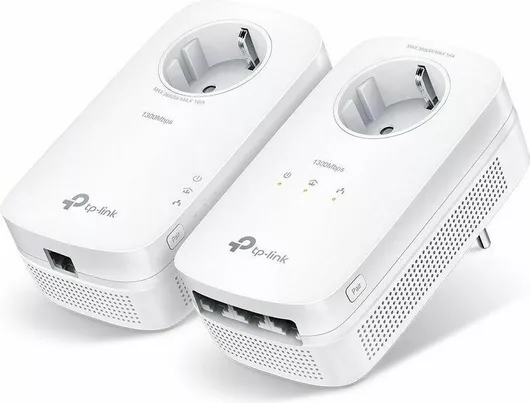 Powerline TP-LINK TL-PA8033P KIT v3 Διπλό για Ενσύρματη Σύνδεση με Passthrough Πρίζα & Θύρα Ethernet