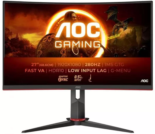 AOC C27G2Z3/BK VA Curved Monitor 27" FHD 1920x1080 280Hz με Χρόνο Απόκρισης 1ms GTG
