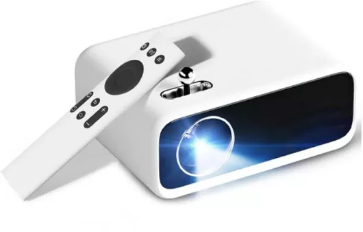 Wanbo Mini Pro Portable Mini Projector DLP HD Λάμπας LED με Wi-Fi & Ενσωματωμένα Ηχεία Λευκό