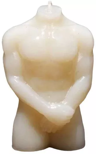 Κέρινο Ανδρικό Σώμα Με Τα Χέρια Μπροστά 9 * 55 Εκ. Λευκό