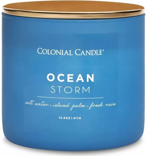 Κερί Αρωματικό 3 Φυτίλια Γυάλινο Δοχείο Ocean Storm 411 Γραμ Pop