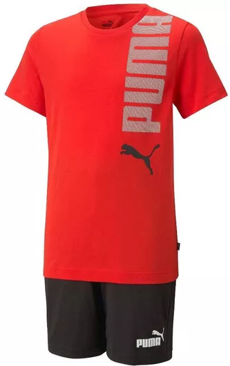 Puma Παιδικό Σετ με Σορτς Καλοκαιρινό 2τμχ Κόκκινο