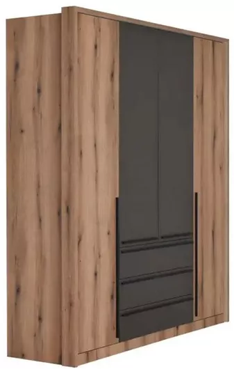 Ντουλάπα Kaliopa Artisan 194.5x54.5x215.5cm Grey