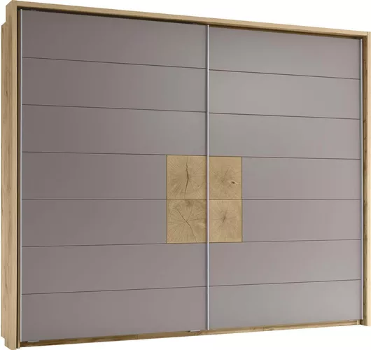 Ντουλάπα Ρούχων Συρόμενη Δίφυλλη 280x62x230cm Γραφίτης