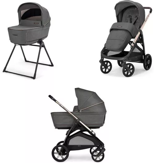 Καρότσι Μωρού Inglesina Aptica Duo 2025 Ρυθμιζόμενο 2 σε 1 Kατάλληλο για Nεογέννητο Velvet Grey Palladio Black 14kg