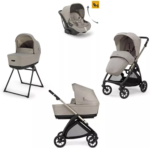 Καρότσι Μωρού Inglesina Electa Quattro Darwin Infant Recline 2025 Ρυθμιζόμενο 3 σε 1 Kατάλληλο για Nεογέννητο Battery Beige / Iridio Black 8.7kg