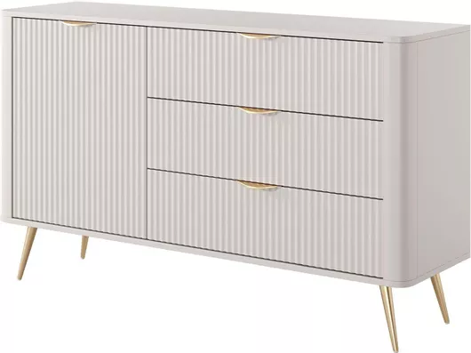 Μπουφές Lante Ξύλινος με Συρτάρια 138x38x81cm Μπεζ