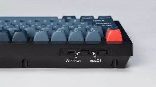 Keychron V6M-D1 Max QMK/VIA Ασύρματο Gaming Μηχανικό Πληκτρολόγιο με Gateron Jupiter Red διακόπτες & RGB φωτισμό Αγγλικό USCarbon Black