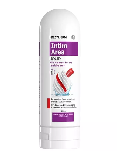 Frezyderm Intim Area Liquid pH 4.0 Cleanser for Sensitive Area with Local Dryness 200ml