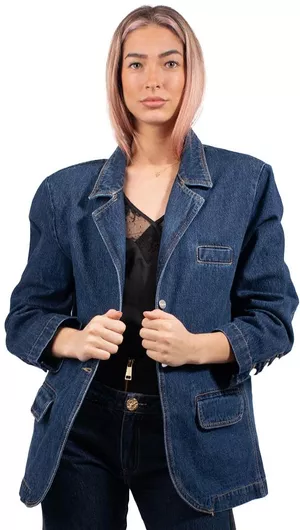 Combos Knitwear Γυναικείο Σακάκι DENIM