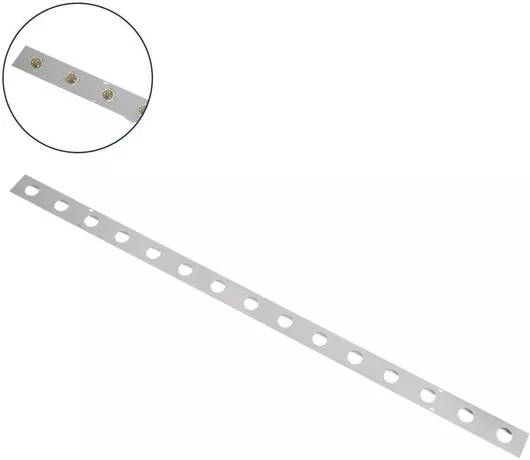 Globostar 90829 Μεταλλικο Καλυμμα 1 Μέτρου 15 Τεμαχίων Ψηφιακή Αλυσίδα Γιρλάντα 20 Σποτ Led Κωδικό 90140 Ασημί Μ100 X Π4.7 X Υ1cm