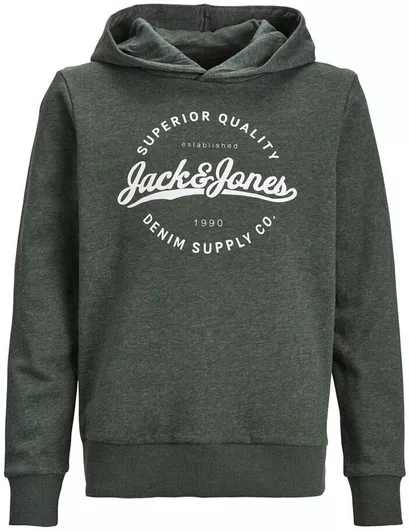 Jack & Jones Παιδικό Φούτερ με Κουκούλα Πράσινο