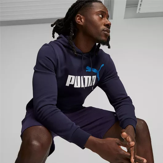 Puma Φούτερ με Κουκούλα Μπλε