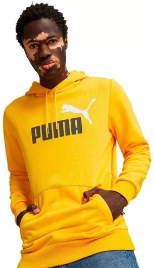 Puma Φούτερ με Κουκούλα Κίτρινο