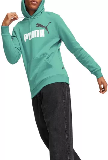 Puma Ess+ Φούτερ με Κουκούλα Τιρκουάζ