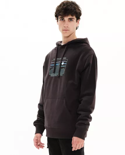 Emerson Ανδρικό Φούτερ με Κουκούλα Off Black