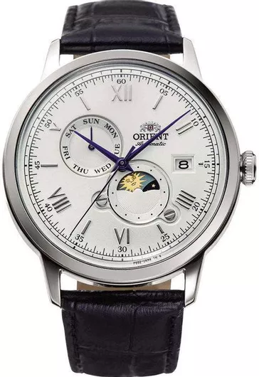 Ανδρικό Ρολόι Orient Bambino Αυτόματο με Μαύρο Δερμάτινο Λουράκι