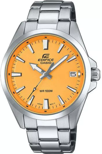 Ανδρικό Ρολόι Casio Edifice Μπαταρίας με Ασημί Μεταλλικό Μπρασελέ