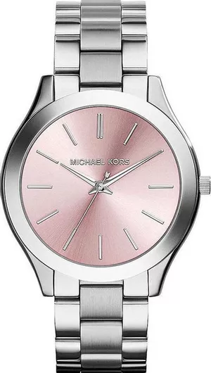 Γυναικείο Ρολόι Michael Kors Slim Runway με Μεταλλικό Μπρασελέ Ασημί 