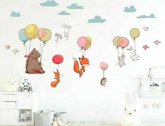 Παιδικό Διακοσμητικό Αυτοκόλλητο Τοίχου Ango Flying Animals XL 180x100cm 20τμχ.