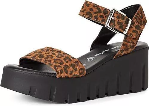 Tamaris Καλοκαιρινές Γυναικείες Πλατφόρμες Καφέ