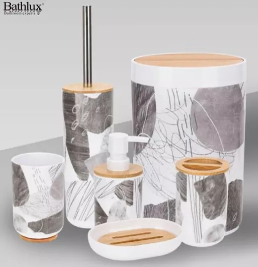 Αξεσουάρ Μπάνιου Bathlux Σετ 6τμχ Πλαστικό Πολύχρωμο