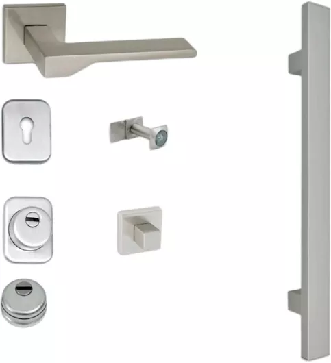 Σετ Πόμολα Θωρακισμένης Πόρτας-best Sd4-νίκελ Ματ Απόσταση Βίδα Βίδα Μήκος Λαβής Mm 800/1000 Επιλογή Κλείστρου Περιστροφικό Επιλογή Πόμολου Φιξ Αριστερό νίκελ ματ