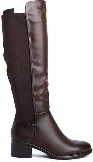 Keep Fred Γυναικείες Μπότες με Μεσαίο Τακούνι Καφέ