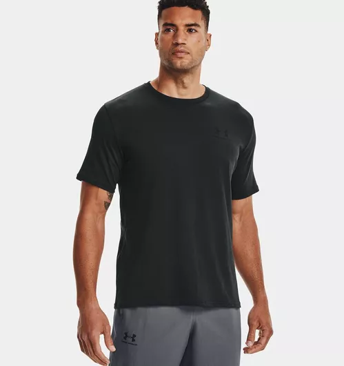 Under Armour Sportstyle Left Chest Αθλητικό T-shirt Μαύρο