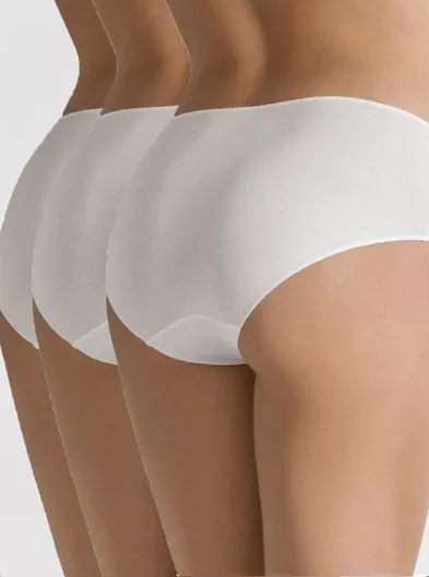 Cotonella Βαμβακερό Ψηλόμεσο Γυναικείο Slip Λευκό