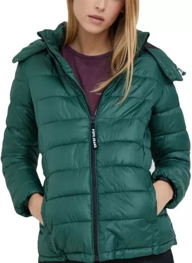 Pepe Jeans Alexa Κοντό Γυναικείο Puffer Μπουφάν για Χειμώνα Πράσινο