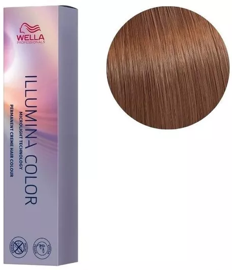 Wella Illumina Βαφή Μαλλιών 7/53 Μεσαιο Ξανθο Χρυσο 60ml
