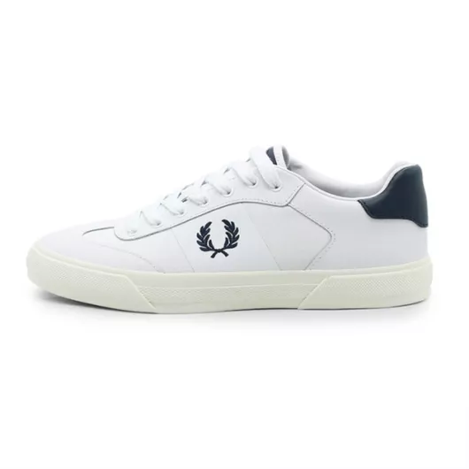 Fred Perry B9102 Δερμάτινα Λευκό / Μπλε