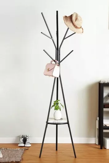 Καλόγερος 40x40x180cm Μεταλλικός Μαύρος