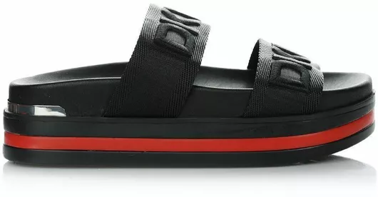 DKNY Γυναικεία Σανδάλια Flatforms Μαύρο
