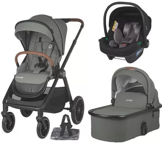 Καρότσι Μωρού Coccolle Aspen Ρυθμιζόμενο 3 σε 1 Kατάλληλο για Nεογέννητο Moss Green