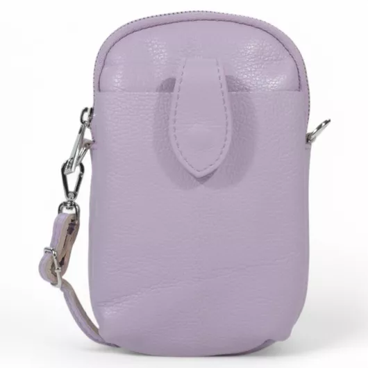 Passaggio Leather Δερμάτινο Γυναικείο Τσαντάκι Κινητού Μοβ