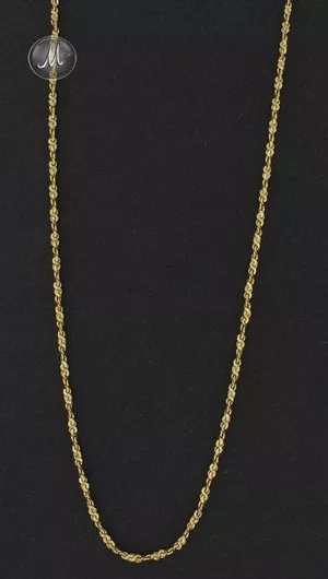 Αλυσίδα Λαιμού Mertzios.gr Χρυσή Λεπτή Πάχους 1.4mm & Μήκους 45cm