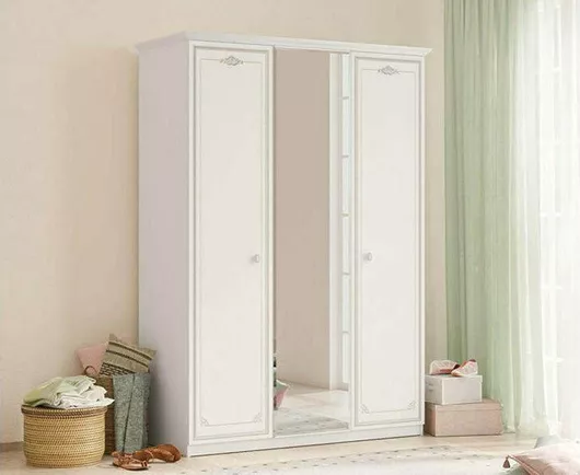 Παιδική Ντουλάπα Selena Τρίφυλλη Grey 145x61x206cm