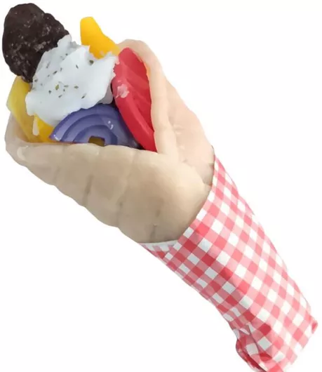 Πασχαλινή Λαμπάδα Χιουμοριστικη 2025 Χειροποίητη Σουβλακι Πιτα Τυλιχτο Καλαμακι Χοιρινο Lab10552