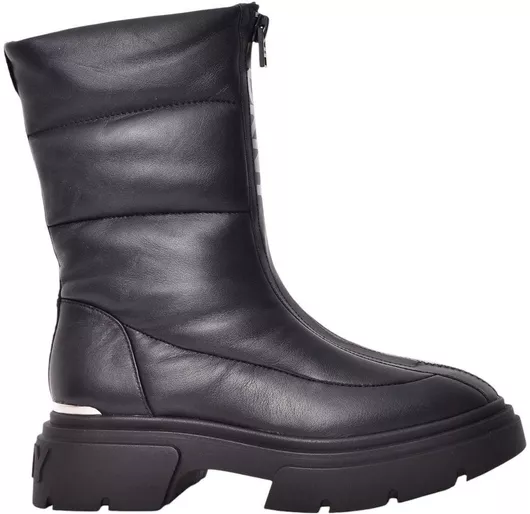 DKNY Δερμάτινα Γυναικεία Μποτάκια Μαύρο