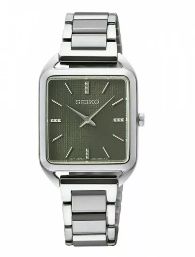 Γυναικείο Ρολόι Seiko με Μεταλλικό Μπρασελέ Ασημί 