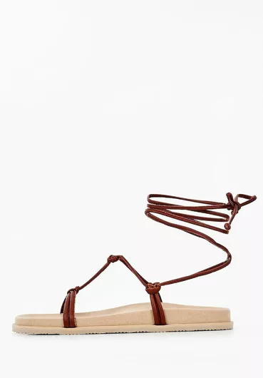 Komis & Komis Δερμάτινα Γυναικεία Σανδάλια Ταμπά