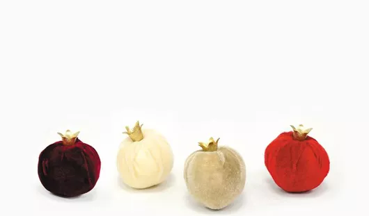 Βελουδινο Ροδι Χρυσο Κοτσανι Μικρο 6.5cm 0621506 Φυσικο Βινταζ