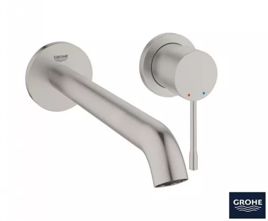 Μίκτης Μπαταρίας Εντοιχισμού Grohe Essence Νιπτήρα 1 Εξόδου Inox Ασημί