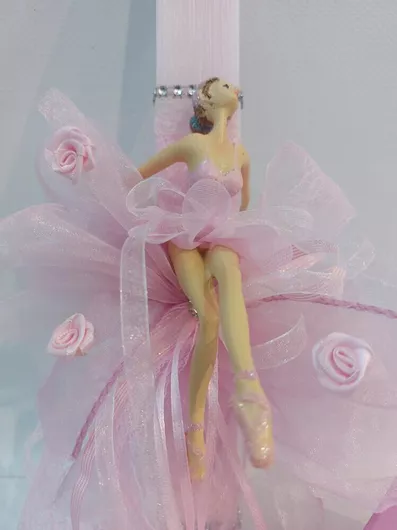 Λαμπάδα Χειροποίητη Κατασκευαστής Ρομαντική Μπαλαρίνα MPN Lb6000 Διαστάσεις Ποσότητα Χρώμα Ροζ