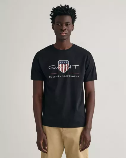 Gant T-shirt Μαύρο