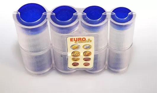 Κερματοθήκη Πλαστική Φορητή με 8 Θέσεις Διάφανο