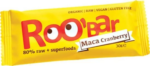 Μπάρα RooBar Raw με Maca & Cranberry 30gr