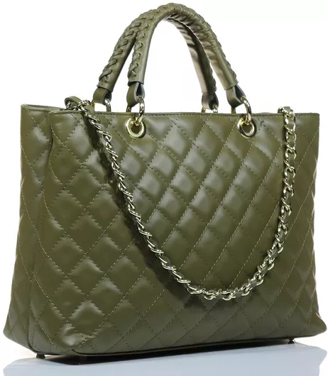 Passaggio Leather Δερμάτινη Γυναικεία Τσάντα Πράσινη